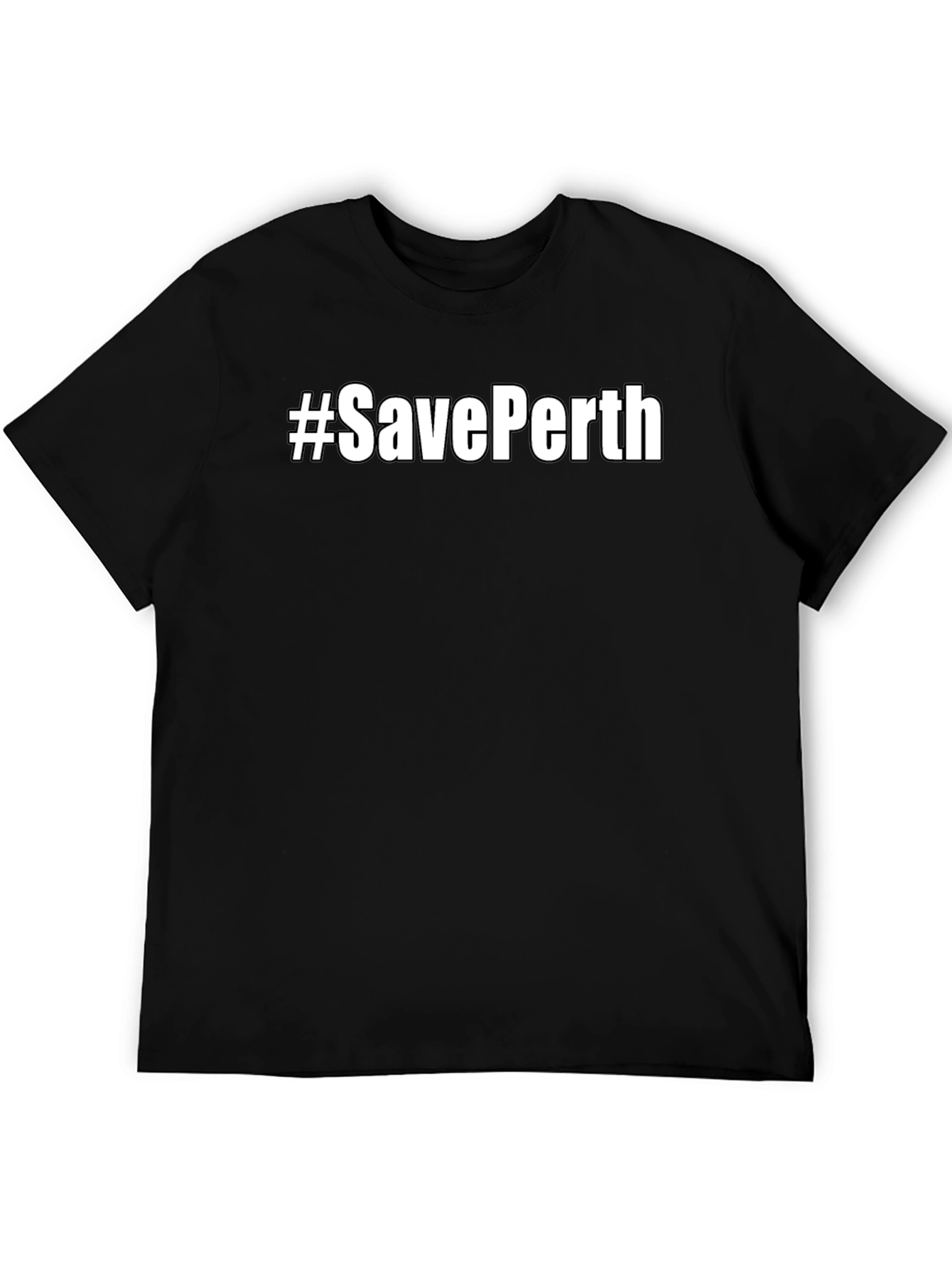 #SavePerth Black T-Shirt - Trendy Graphic Tee