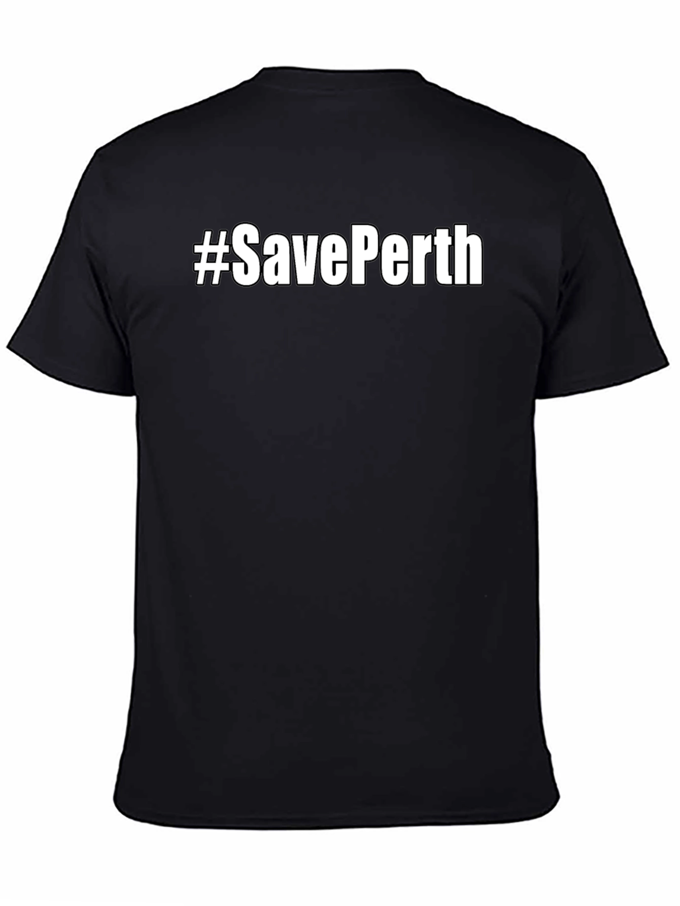 #SavePerth Black T-Shirt - Trendy Graphic Tee