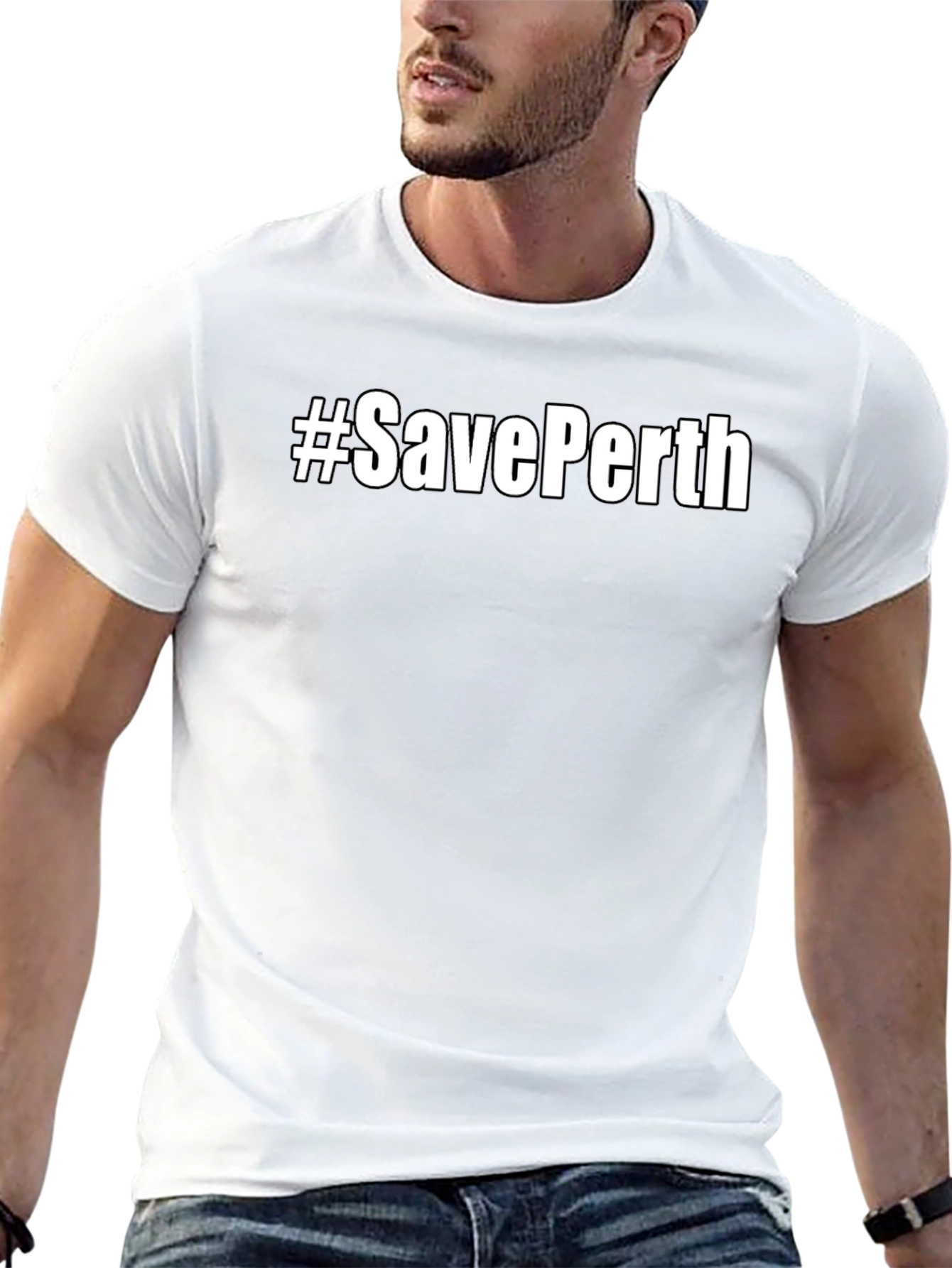 #SavePerth Black T-Shirt - Trendy Graphic Tee