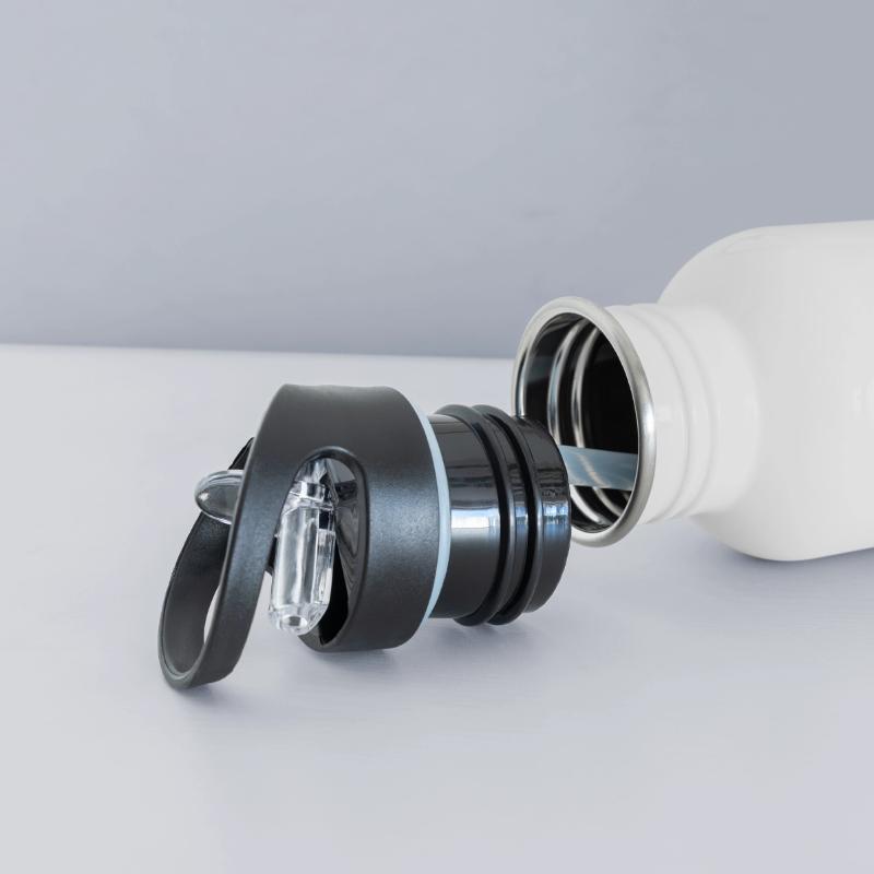 A model walking in the big and busy city