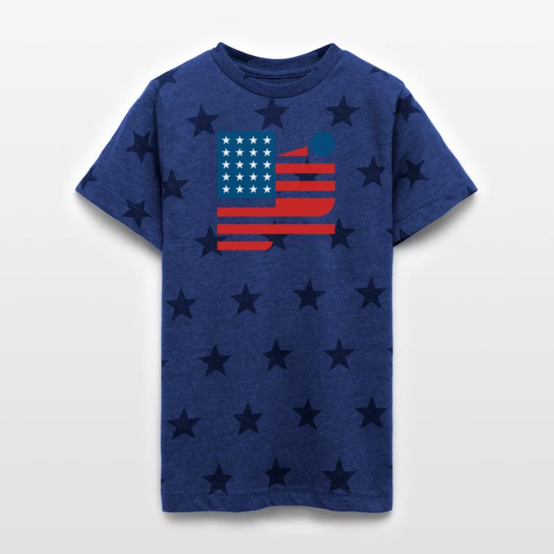 Abstract American Flag Art Design modernism