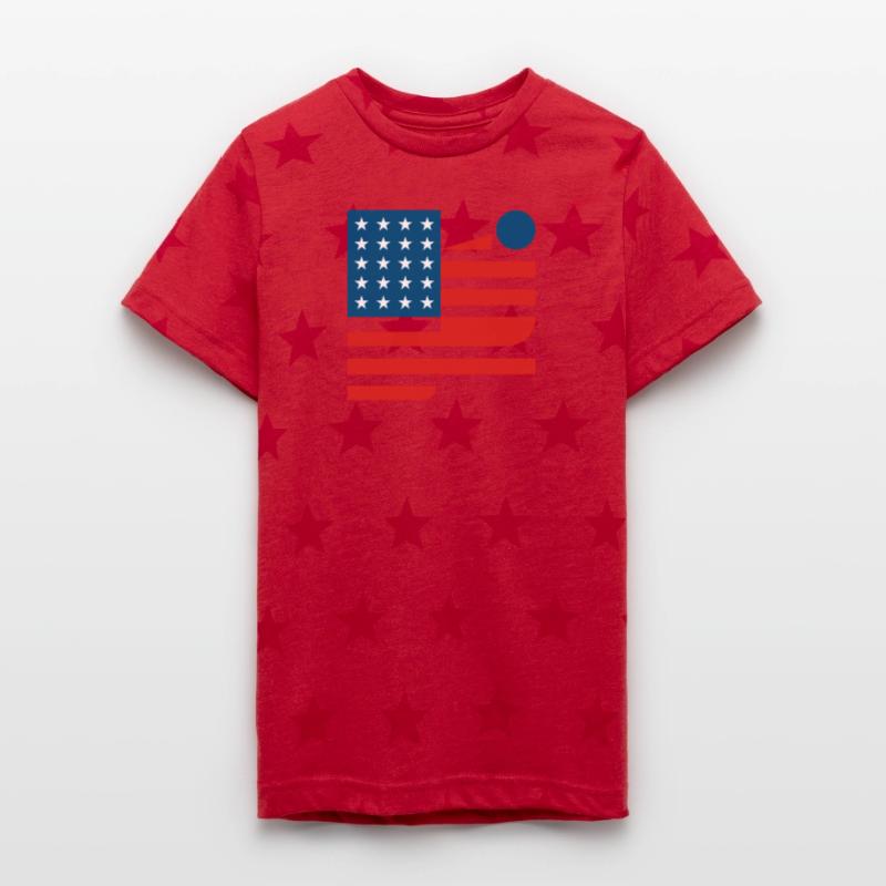 Abstract American Flag Art Design modernism