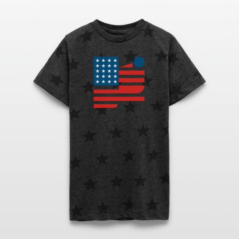 Abstract American Flag Art Design modernism