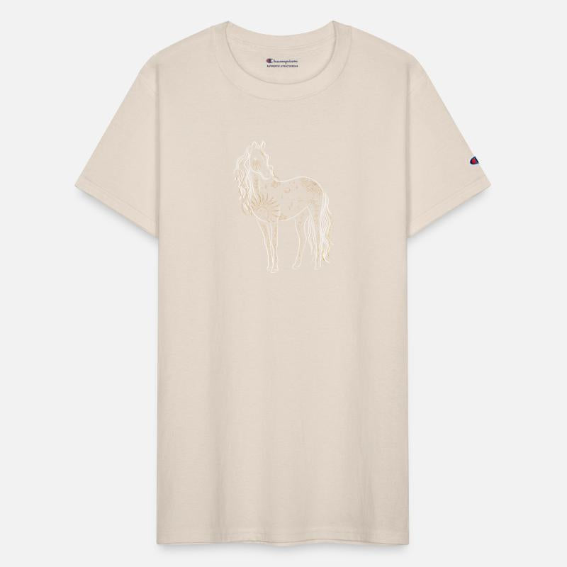 Abstract horse with sun moon galaxy