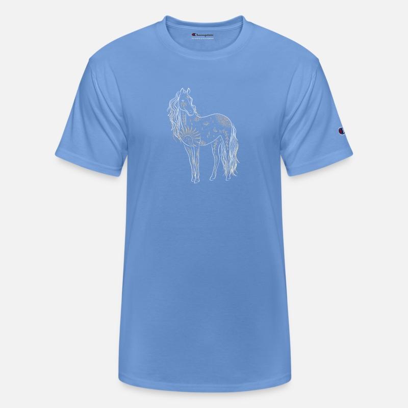 Abstract horse with sun moon galaxy