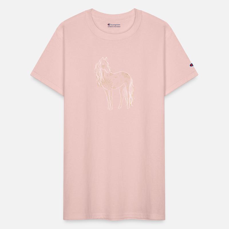 Abstract horse with sun moon galaxy