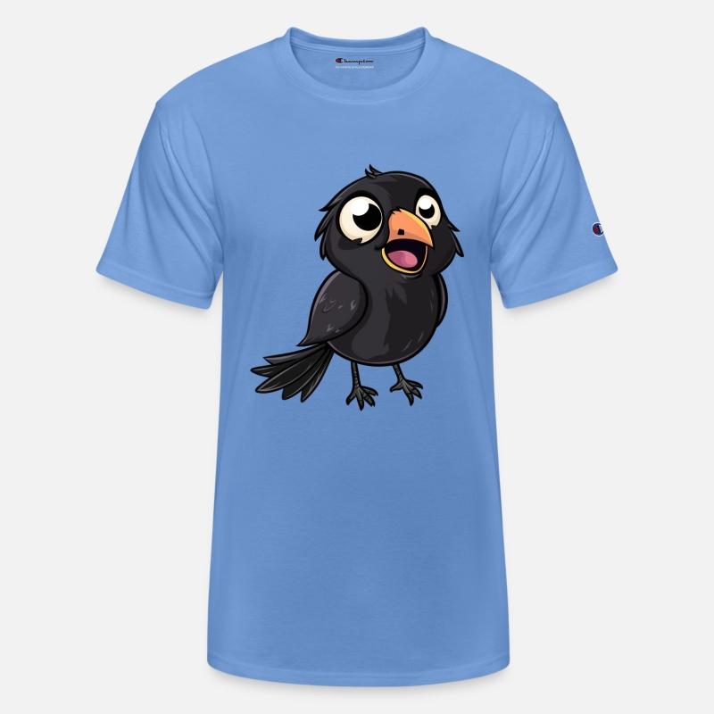 Adorable Kawaii Crow Chirping Cheerfully