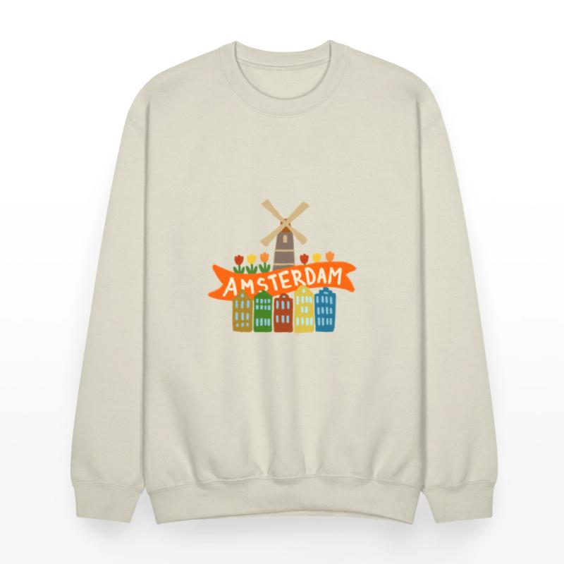 Amsterdam Windmill Tulips Houses Holland