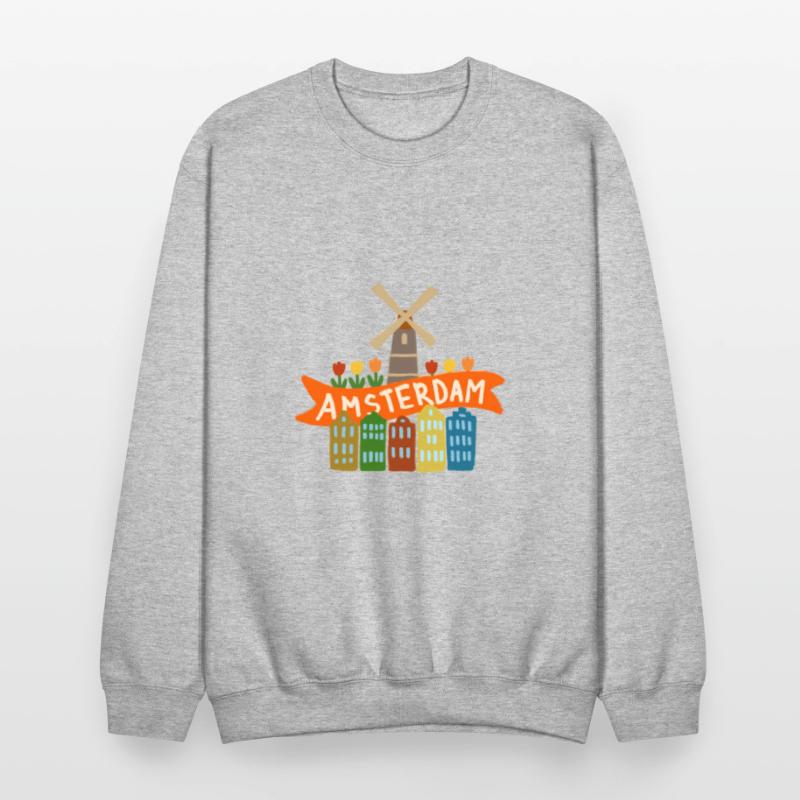 Amsterdam Windmill Tulips Houses Holland