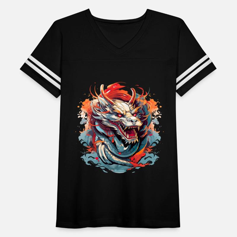 Asian Dragon Anime Japanese Sea Waves