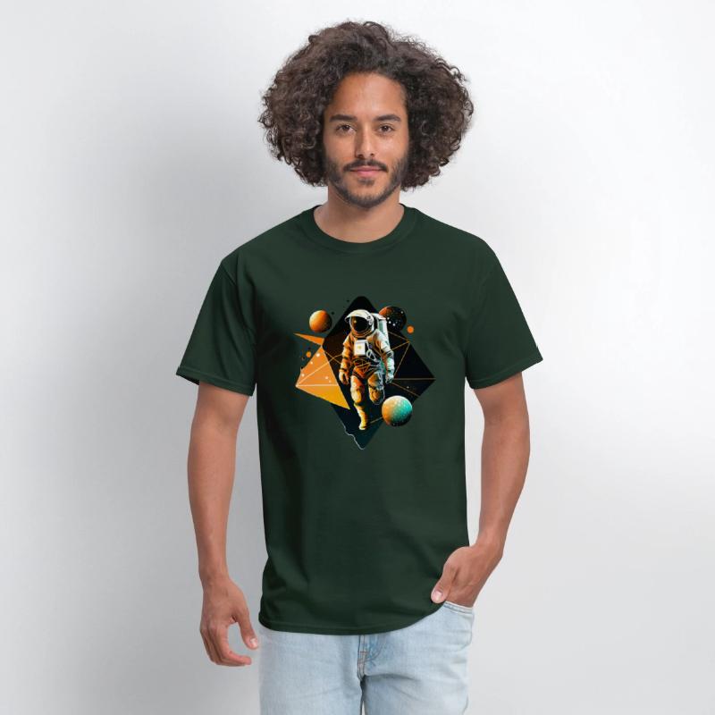 Astronaut in Space Aesthetic Art Wave Planet