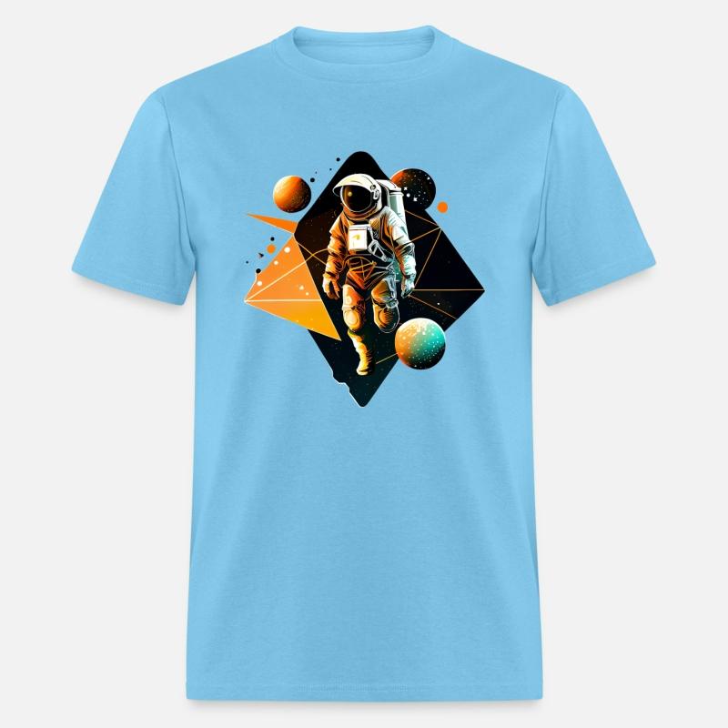 Astronaut in Space Aesthetic Art Wave Planet