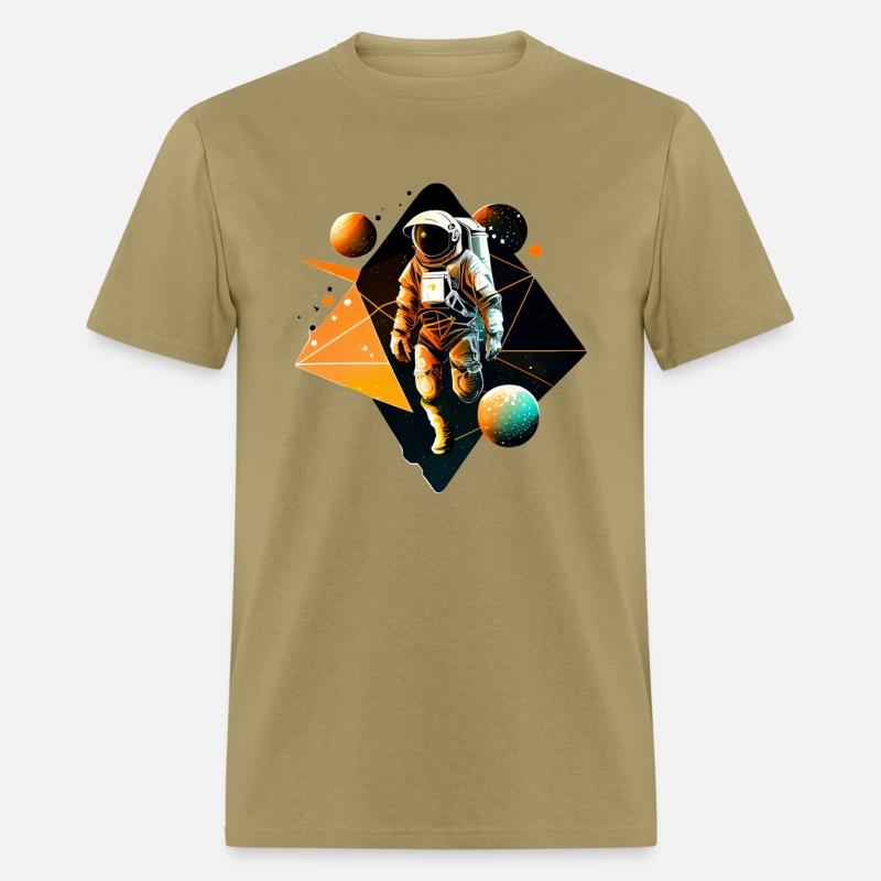 Astronaut in Space Aesthetic Art Wave Planet