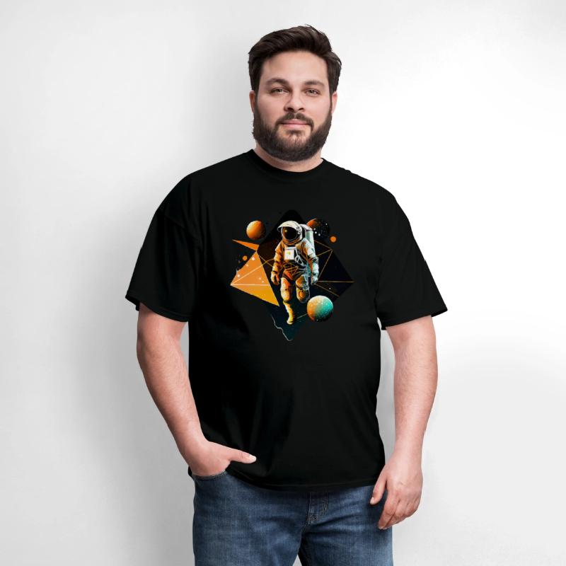 Astronaut in Space Aesthetic Art Wave Planet