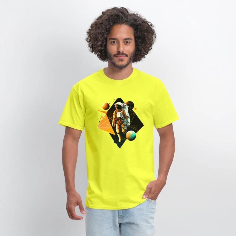 Astronaut in Space Aesthetic Art Wave Planet