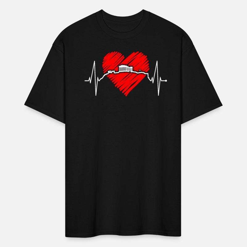 Athens Skyline Heartbeat Heart Flag Ancient Greek