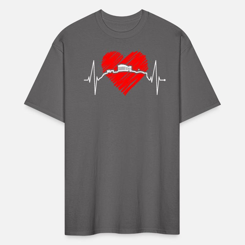 Athens Skyline Heartbeat Heart Flag Ancient Greek