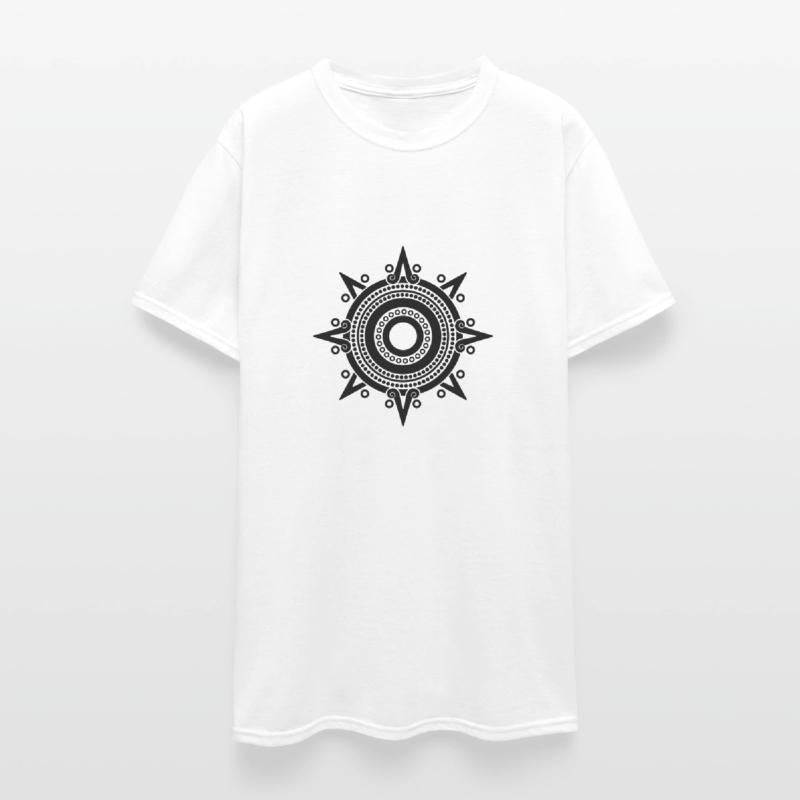 Aztec Circular Sun Tribal Border Pattern