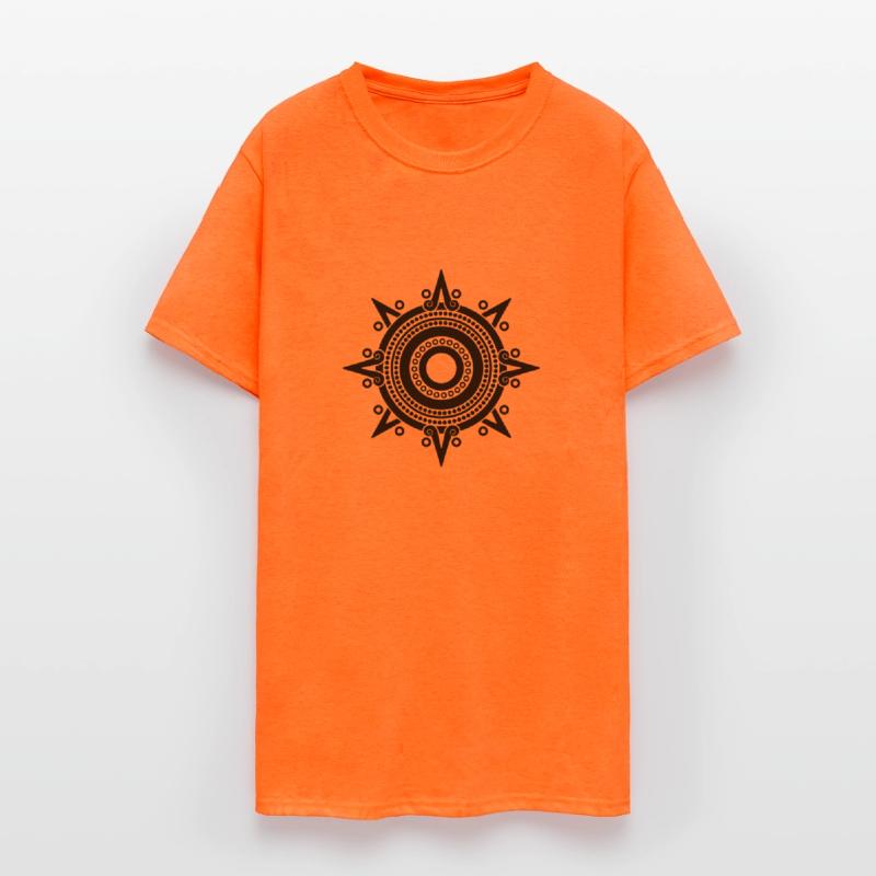 Aztec Circular Sun Tribal Border Pattern