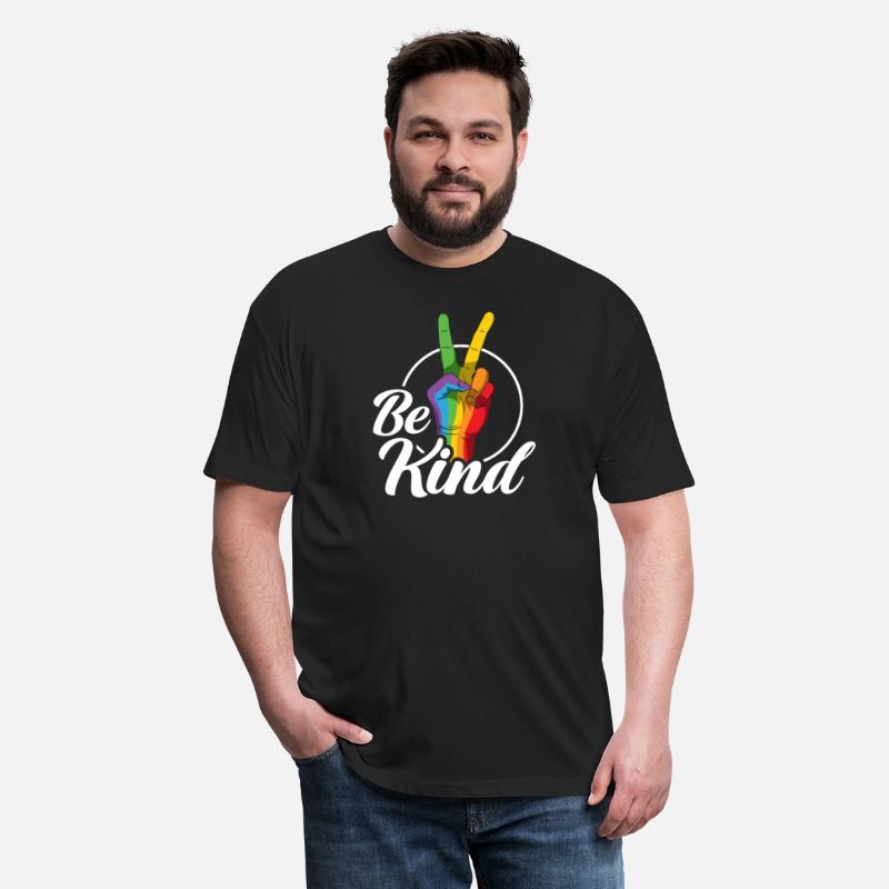 Be Kind LGBTQ Peace Sign Rainbow