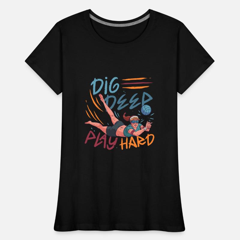 Beach Volleyball Dig Deep Play Hard