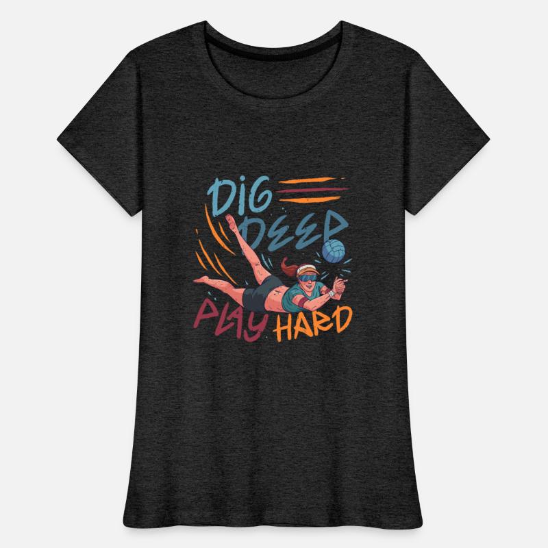 Beach Volleyball Dig Deep Play Hard