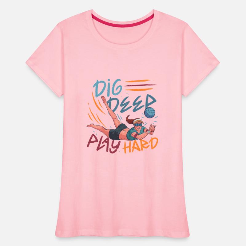 Beach Volleyball Dig Deep Play Hard