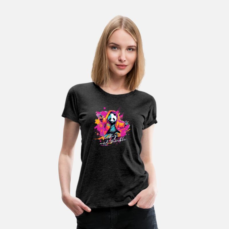 Big and Nimble Tee: Panda Synthwave Graffiti Kids