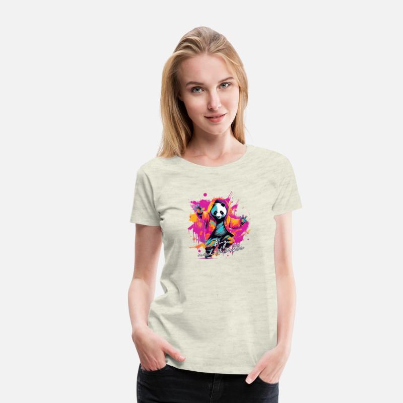 Big and Nimble Tee: Panda Synthwave Graffiti Kids
