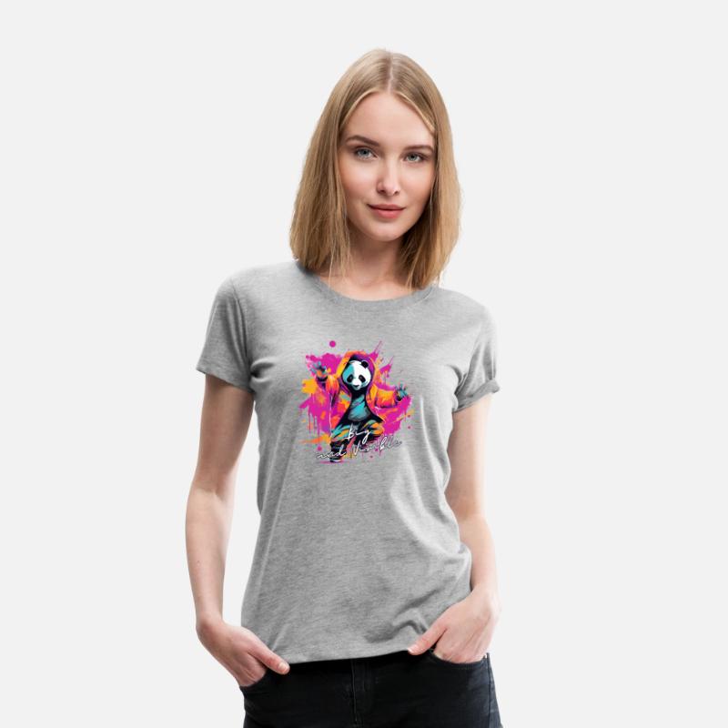Big and Nimble Tee: Panda Synthwave Graffiti Kids
