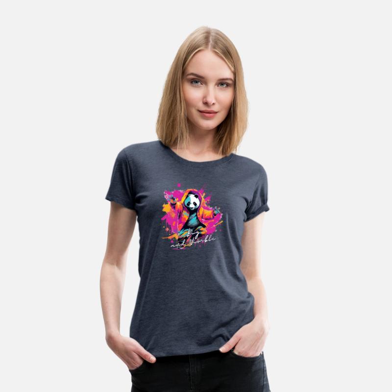 Big and Nimble Tee: Panda Synthwave Graffiti Kids