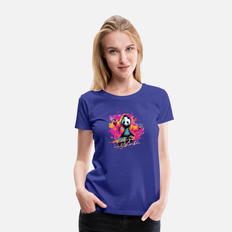 Big and Nimble Tee: Panda Synthwave Graffiti Kids