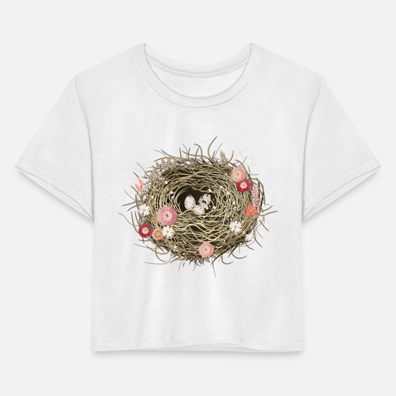Bird's nest or Easter nest with dried flowers