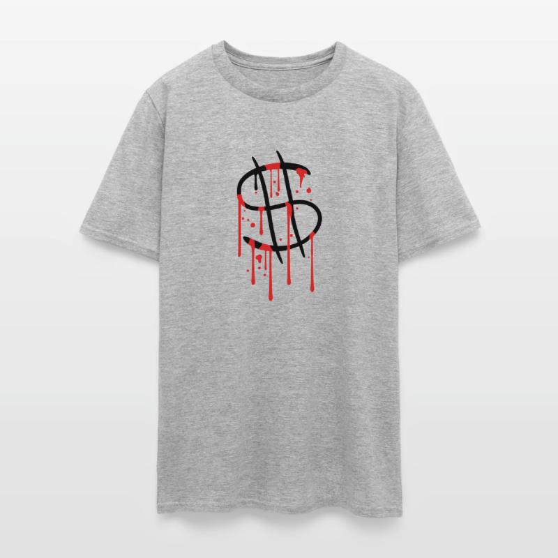 blood drops graffiti wet spray dollar symbol sign