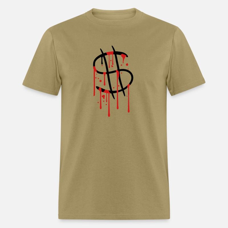blood drops graffiti wet spray dollar symbol sign