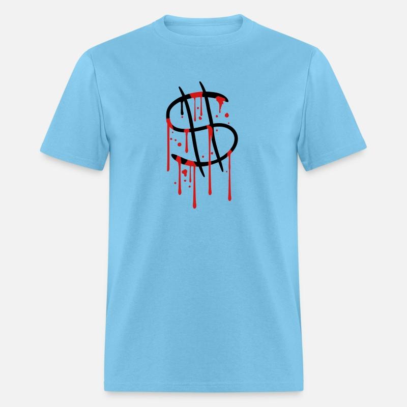blood drops graffiti wet spray dollar symbol sign