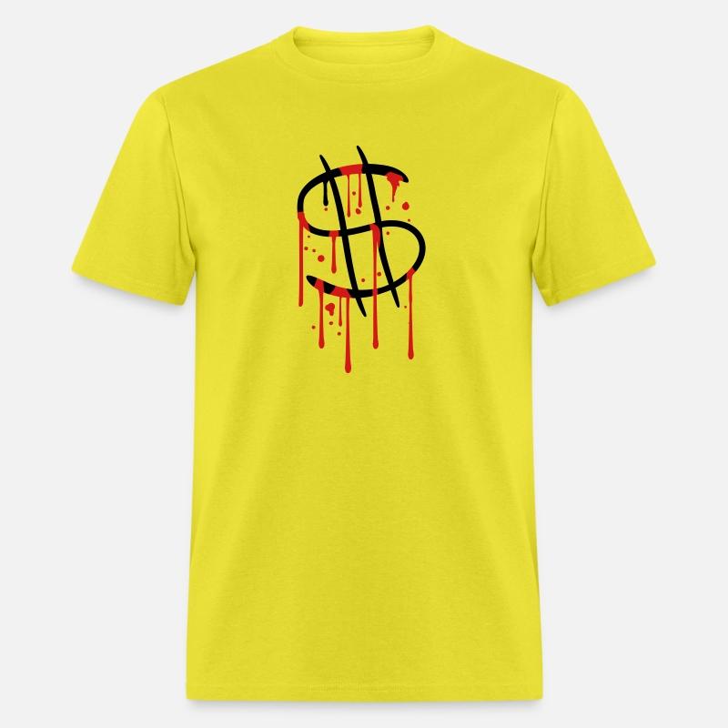 blood drops graffiti wet spray dollar symbol sign