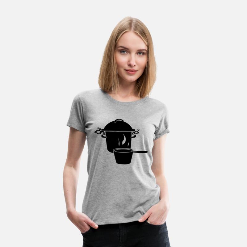 Boiling soup pan and milk pan kitchen logo