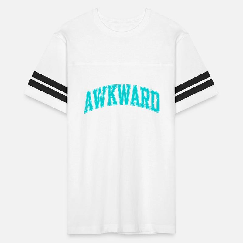 Bold Blocky Text AWKWARD With Subtle Curve