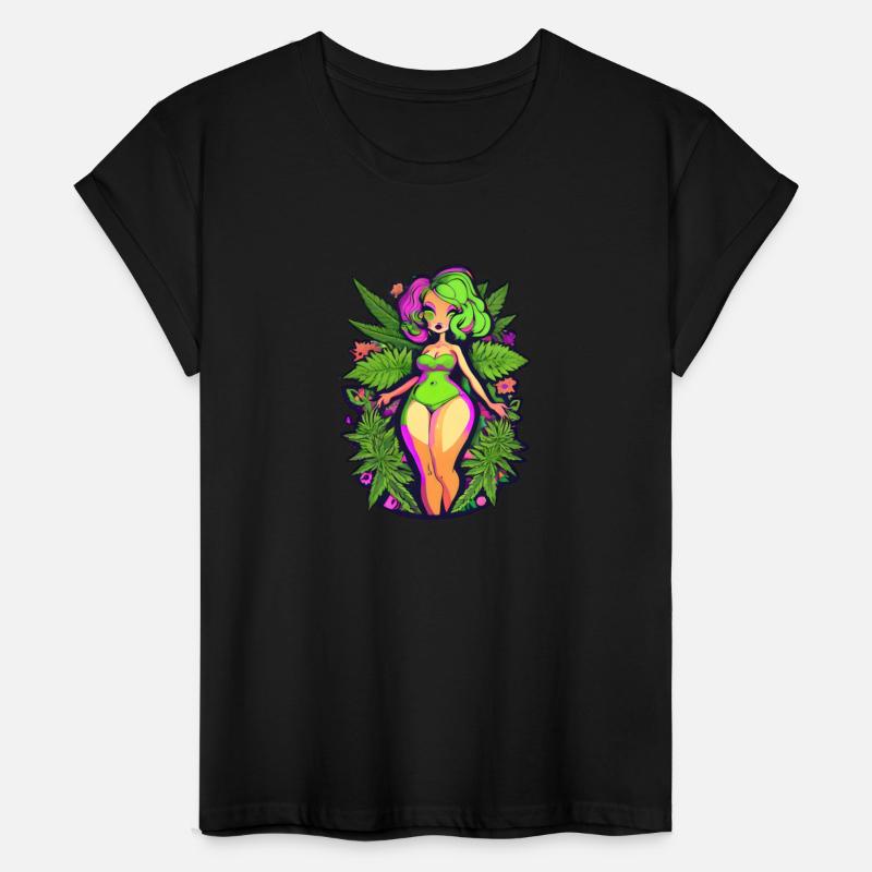 Bud Goddess Marijuana Babe Cartoon