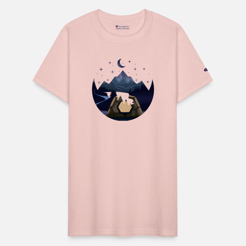 Camping Tent Mountain Trees Landscape Cut Out