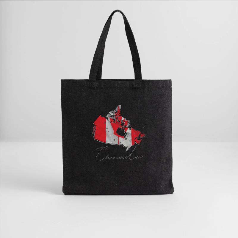 Canada Flag in Canada Map EN