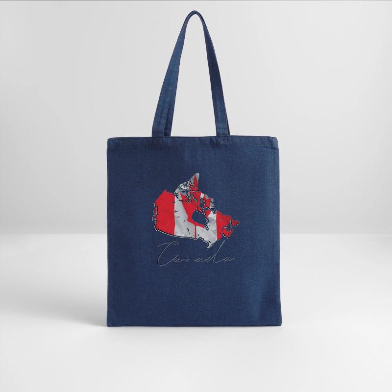 Canada Flag in Canada Map EN