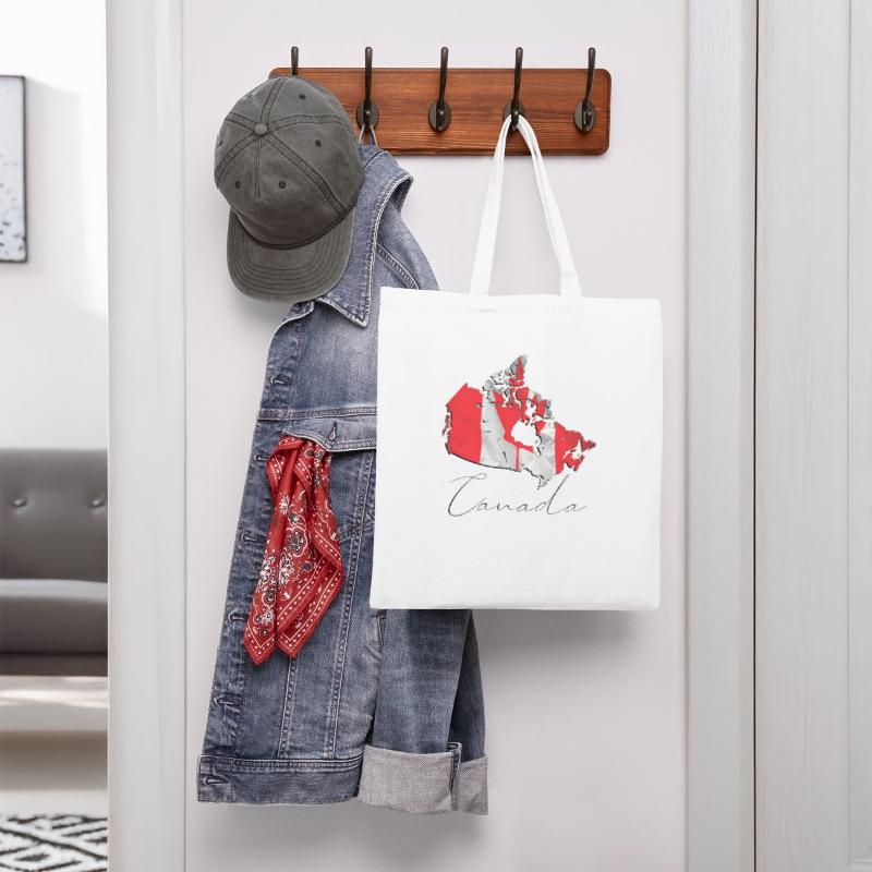 Canada Flag in Canada Map EN