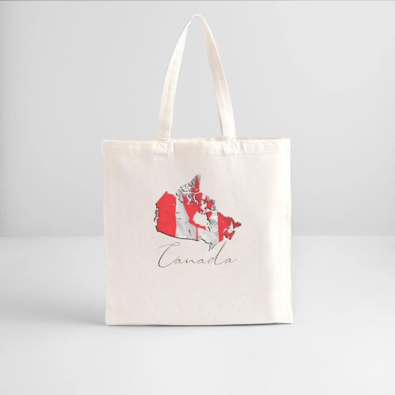 Canada Flag in Canada Map EN