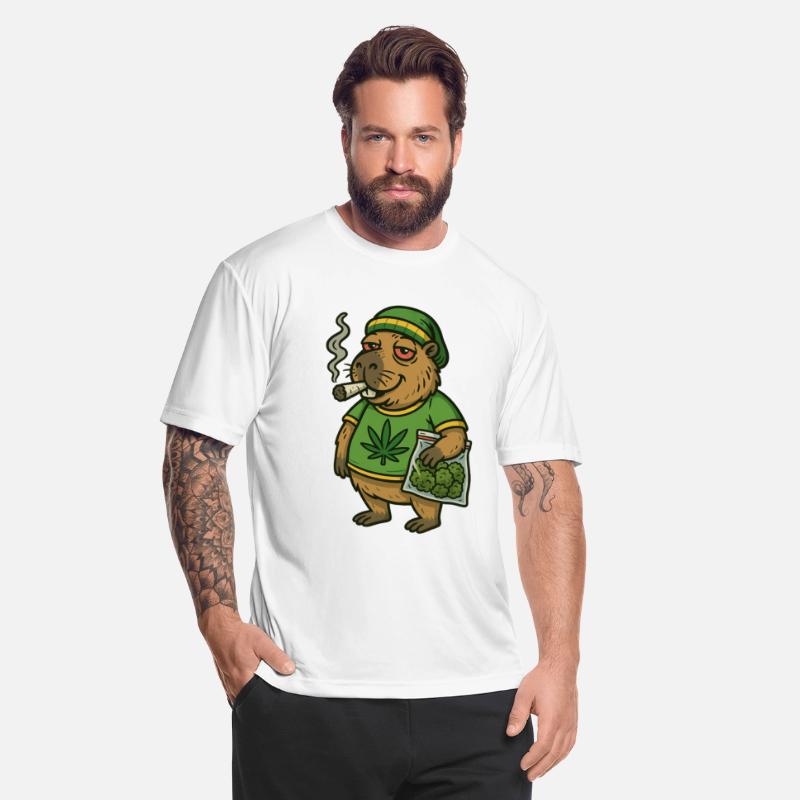 Cannabis-Theme Chillout Capybara Smoke Marijuana