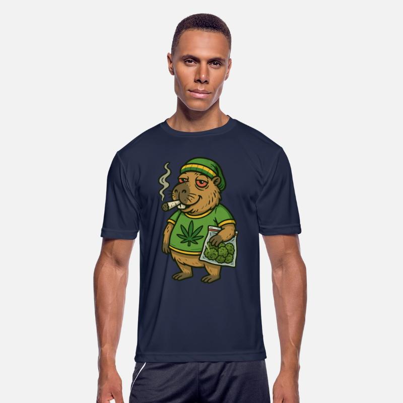 Cannabis-Theme Chillout Capybara Smoke Marijuana