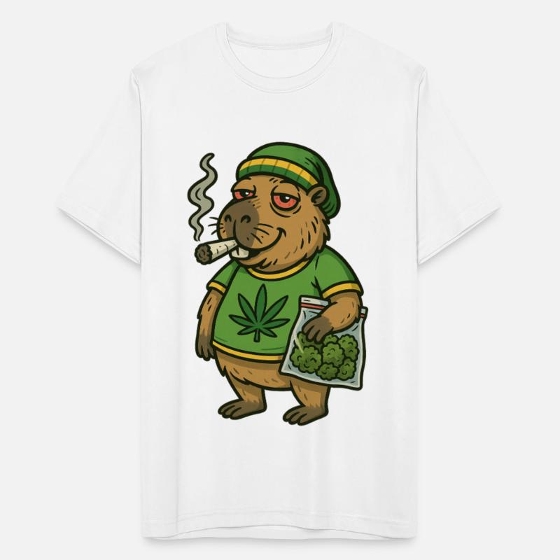 Cannabis-Theme Chillout Capybara Smoke Marijuana