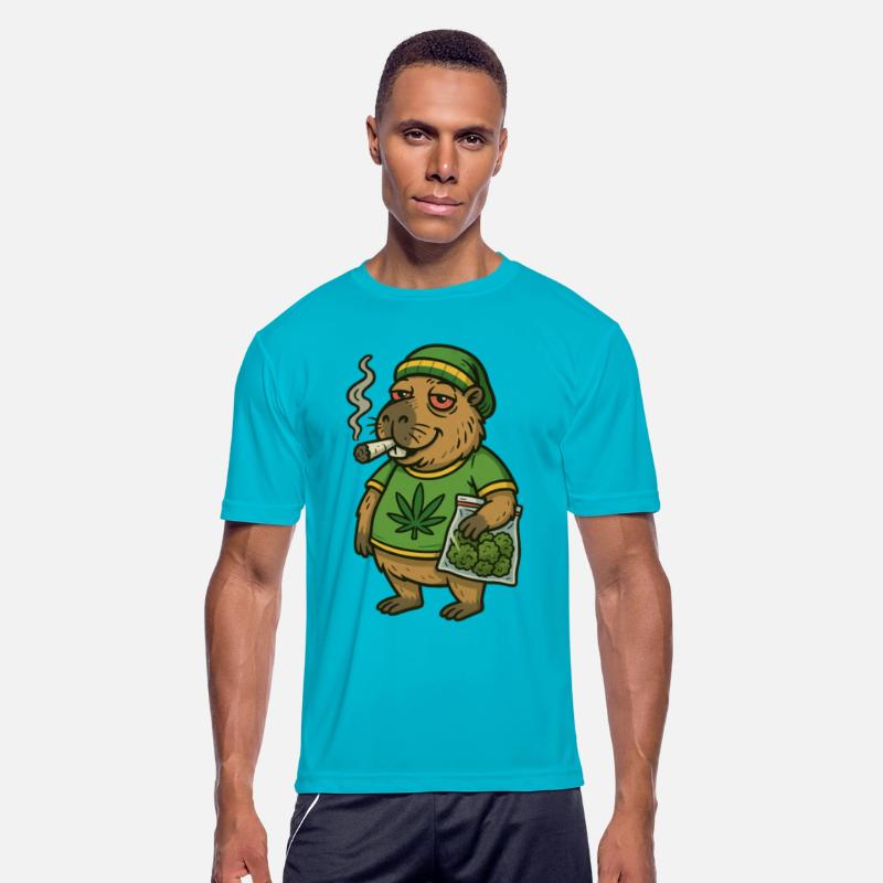 Cannabis-Theme Chillout Capybara Smoke Marijuana