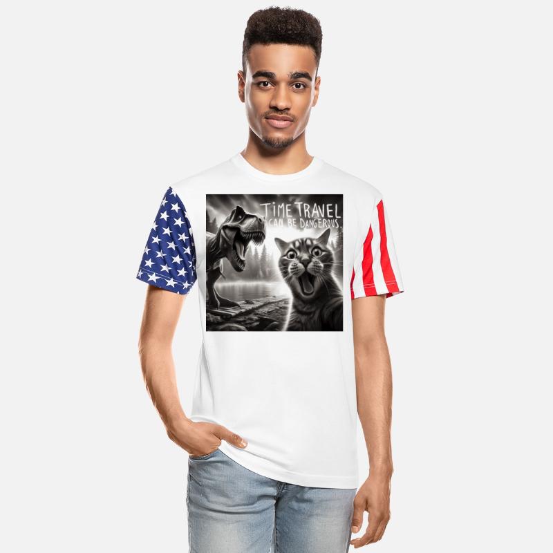 Cat selfie with dinosaur Time Travel